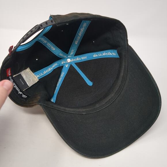 Quiksilver 1969 Patch Snapback Hat Black One Size Adjustable Outdoor - Picture 7 of 9